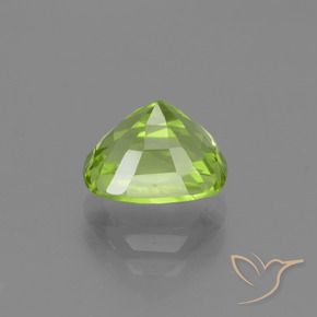 Péridot Vert moyen-léger naturelle Coussin, 2.05 ct, VVS-VS
