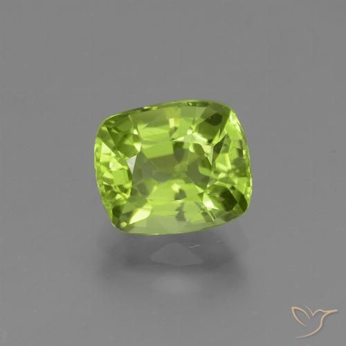 1.90ct Naturel Vert moyen Péridot, Coussin, VVS-VS