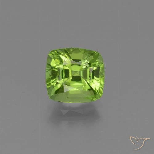 2.00ct Naturel Vert moyen Péridot, Coussin, VVS-VS