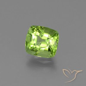 Péridot Vert moyen naturelle Coussin, 2.00 ct, VVS-VS