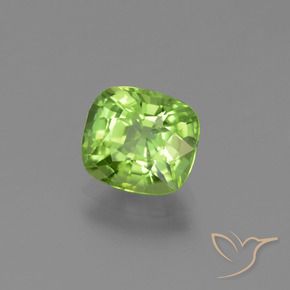 Péridot Vert éclatant naturelle Coussin, 1.92 ct, VS