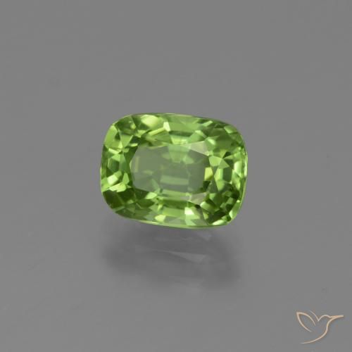 Péridot Vert moyen naturelle Coussin, 1.95 ct, VS