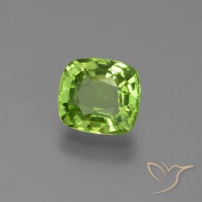 Péridot Vert éclatant naturelle Coussin, 2.14 ct, VS