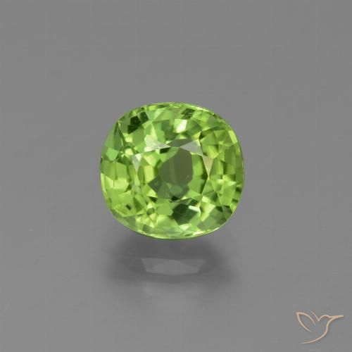 2.26ct Naturel Vert moyen Péridot, Coussin, VS