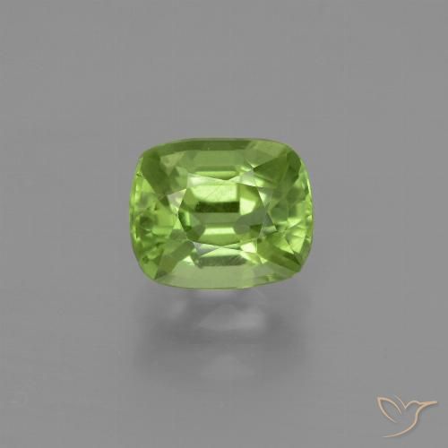 2.02ct Naturel Vert moyen Péridot, Coussin, VS