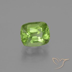 Péridot Vert moyen naturelle Coussin, 2.02 ct, VS