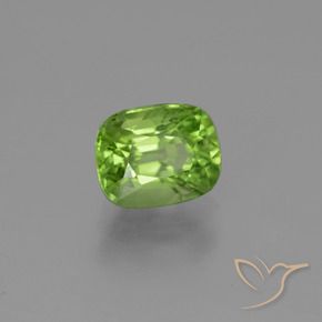Péridot Vert éclatant naturelle Coussin, 1.98 ct, VS