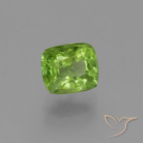 Péridot Vert éclatant naturelle Coussin, 2.33 ct, VS-SI