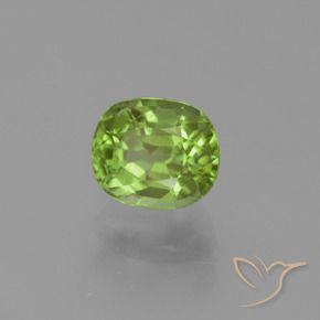 Péridot Vert éclatant naturelle Coussin, 2.24 ct, VS-SI