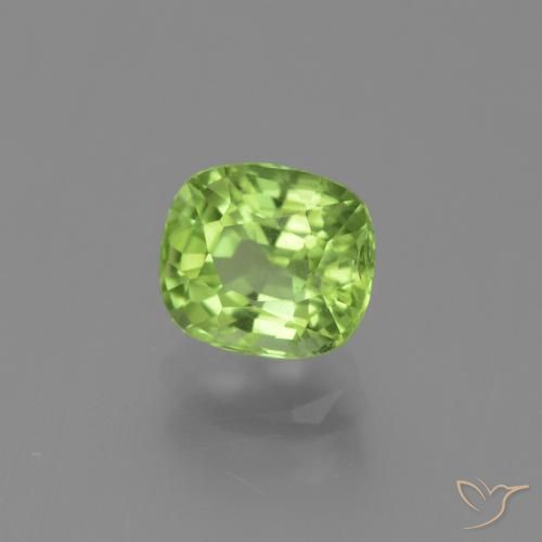 Péridot Vert moyen naturelle Coussin, 2.13 ct, VS-SI