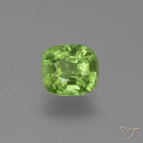 2.03ct Naturel Vert moyen Péridot, Coussin, VS-SI