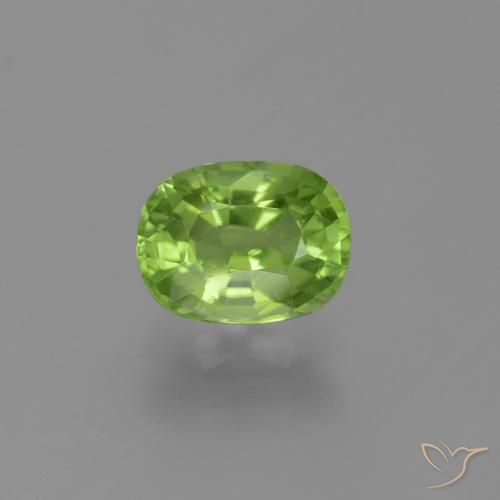 1.98ct Naturel Vert moyen Péridot, Coussin, VVS-VS
