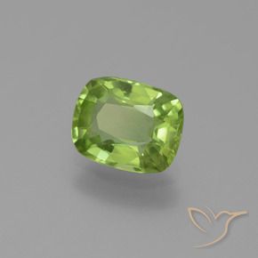 Péridot Vert moyen naturelle Coussin, 2.01 ct, VS