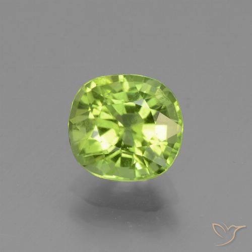 1.95ct Naturel Vert jaunâtre Péridot, Coussin, VS