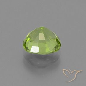 Péridot Vert jaunâtre naturelle Coussin, 1.95 ct, VS