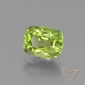 Péridot Vert moyen naturelle Coussin, 2.04 ct, VS