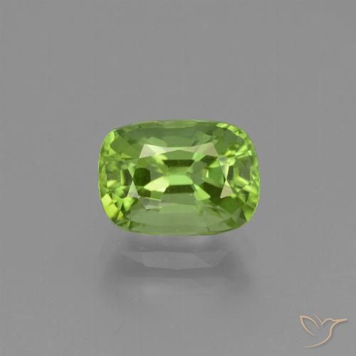 2.20ct Naturel Vert moyen Péridot, Coussin, VS