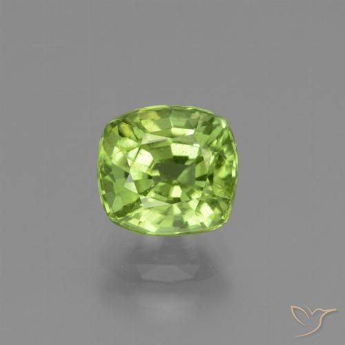 1.79ct Naturel Vert éclatant Péridot, Coussin, VS