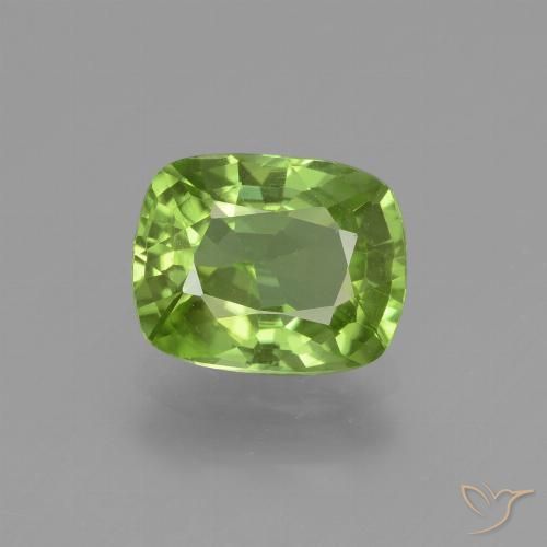 2.08ct Naturel Vert jaunâtre Péridot, Coussin, VS