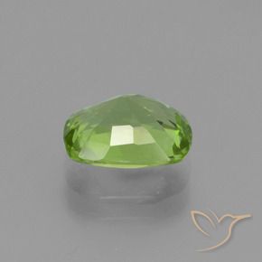 Péridot Vert jaunâtre naturelle Coussin, 2.08 ct, VS
