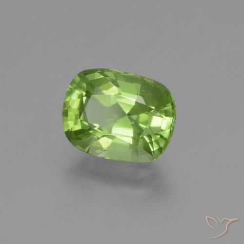 Péridot Vert moyen naturelle Coussin, 2.47 ct, VS