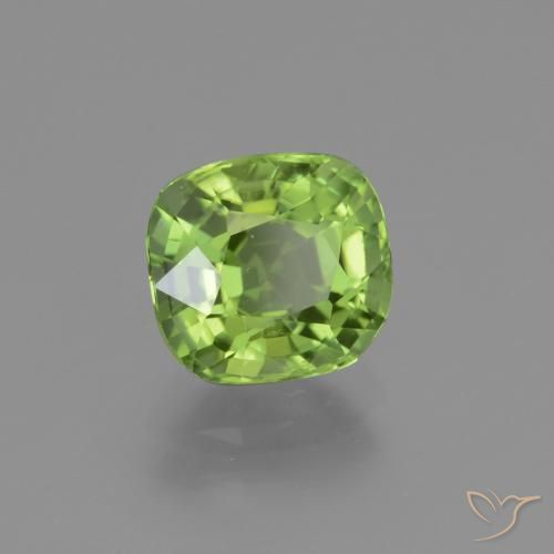 Péridot Vert éclatant naturelle Coussin, 2.06 ct, VS