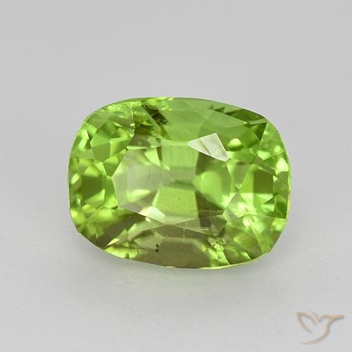 Péridot Vert moyen naturelle Coussin, 1.99 ct, VS