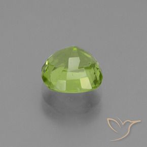 Péridot Vert moyen-léger naturelle Coussin, 2.06 ct, VS