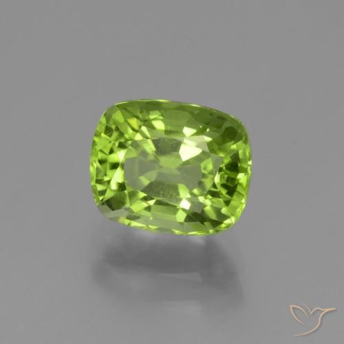 Péridot Vert éclatant naturelle Coussin, 2.19 ct, VS