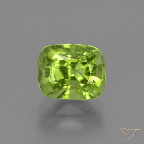 2.13ct Naturel Vert moyen Péridot, Coussin, VS-SI