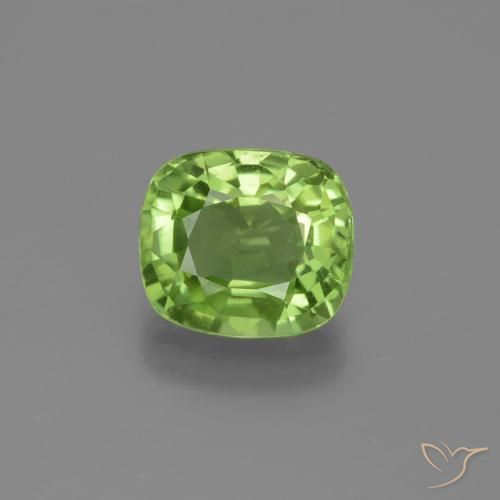 2.21ct Naturel Vert éclatant Péridot, Coussin, VS