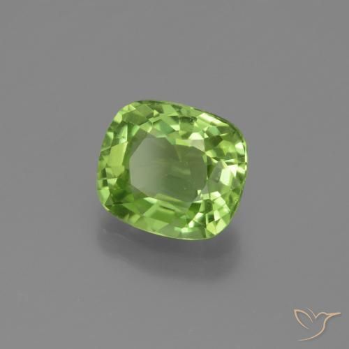 Péridot Vert éclatant naturelle Coussin, 2.21 ct, VS