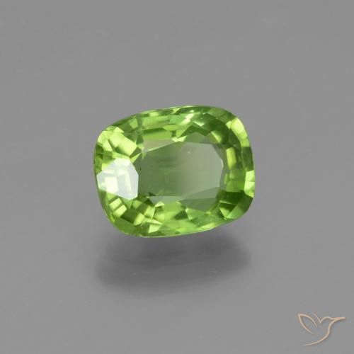 Péridot Vert éclatant naturelle Coussin, 2.25 ct, VS