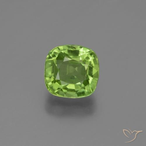 2.00ct Naturel Vert éclatant Péridot, Coussin, VS