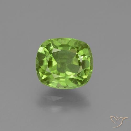 2.29ct Naturel Vert moyen Péridot, Coussin, VS