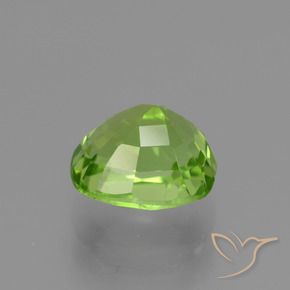 Péridot Vert éclatant naturelle Coussin, 2.30 ct, VVS-VS