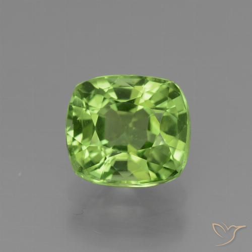 2.05ct Naturel Vert éclatant Péridot, Coussin, VS