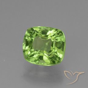 Péridot Vert éclatant naturelle Coussin, 2.05 ct, VS