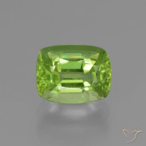 2.13ct Naturel Vert moyen Péridot, Coussin, VS
