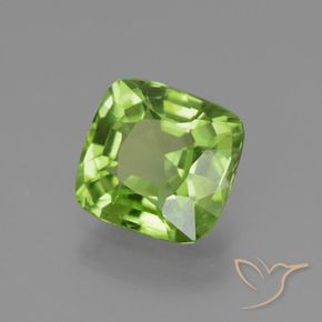 Péridot Vert éclatant naturelle Coussin, 2.12 ct, VS