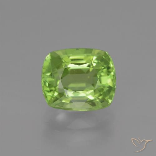 2.29ct Naturel Vert moyen Péridot, Coussin, VS
