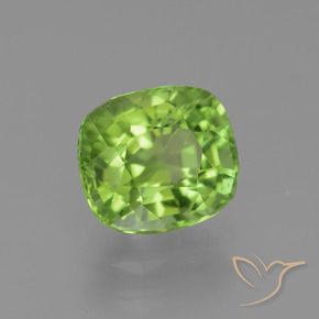 Péridot Vert moyen naturelle Coussin, 2.32 ct, VS