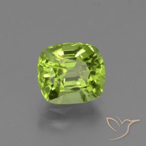 Péridot Vert moyen naturelle Coussin, 2.26 ct, VS