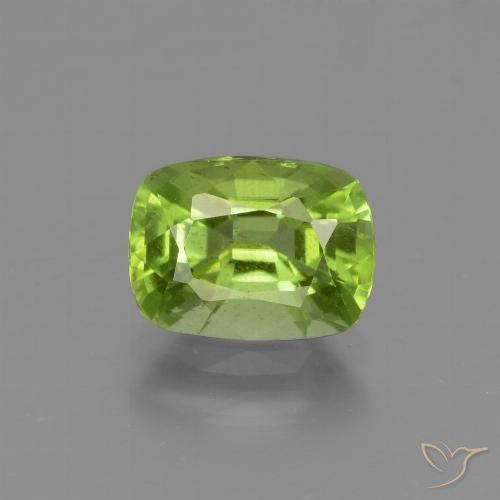 1.89ct Naturel Vert moyen Péridot, Coussin, VS
