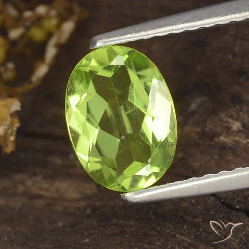 1.20ct Naturel Vert moyen-léger Péridot, ovale, VS