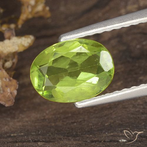 1.20ct Naturel Vert jaunâtre vif Péridot, ovale, VS