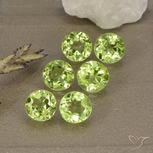 2.93ctw Naturel Vert vif et léger Péridot, Tour, VVS-VS