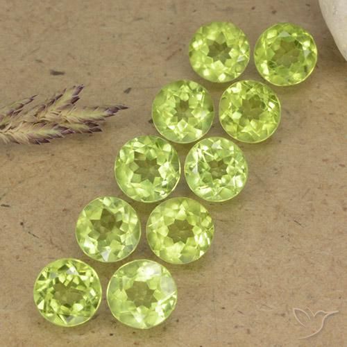 4.75ctw Naturel Vert citron Péridot, Tour, VVS-VS