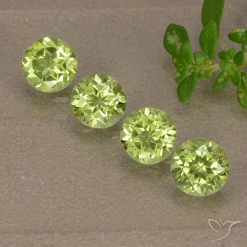 1.56ctw Naturel Vert vif et léger Péridot, Tour, VVS-VS