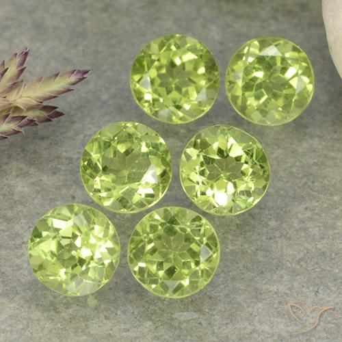 2.43ctw Naturel Vert clair Péridot, Tour, VVS-VS